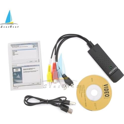 USB 2.0 to RCA Cable Adapter Converter Audio Video Capture Card Monitoring Capture Card Adapter for DVD VCD TV Win 7/8/10