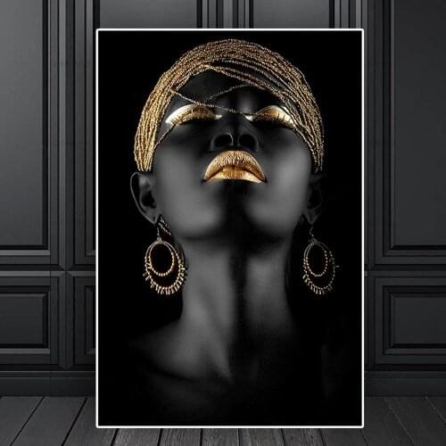 Full Square Drill 5D Diamond Painting Portrait Diamond Embroidery Contemplator Black African Nude Woman Mosaic Wall Poster Art