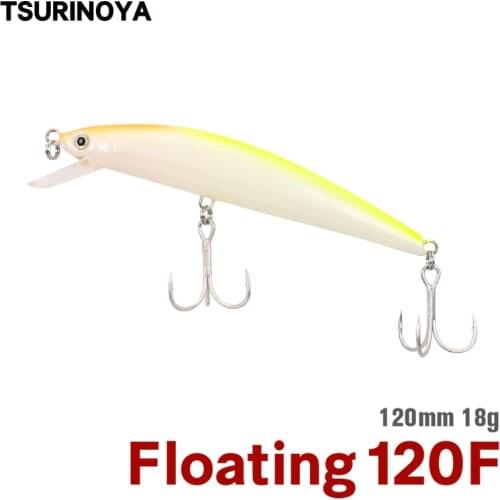 TSURINOYA Minnow Lure 120mm 18g Floating Swimbait Fishing Wobblers Iscas Artificiais Para Pesca Peche Leurre Dur Fishing Tackle