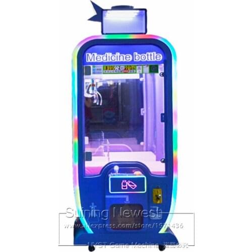 Medicine Bottle Amusement Arcade Game Machine Token Coin Operated Catch Doll Toys Cranes Claw Machine For Game Center
