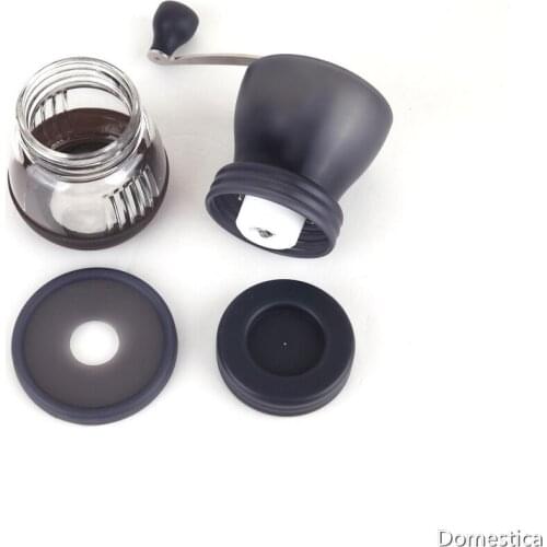 Manual Ceramic Burr Coffee Bean Grinder With Fortified Glass Storage Jar Durable Cafe Bean Mill Coffee Maker Kitchen Tools