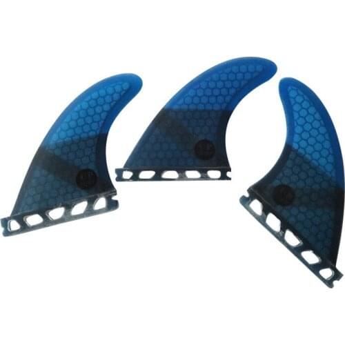 Surf Future G3 blue color ith Fiberglass Honey Surfing Fin 3PCS tri fin set