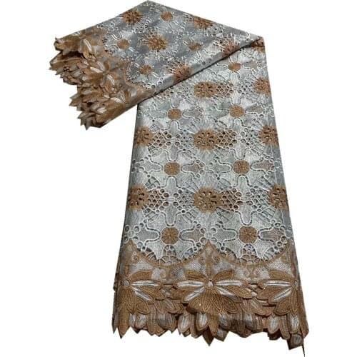 SJ Lace African Cord Lace Fabric 2021 High Quality Water Soluble Nigerian Guipure Cord Lace For Wedding Dress Sewing d4-32