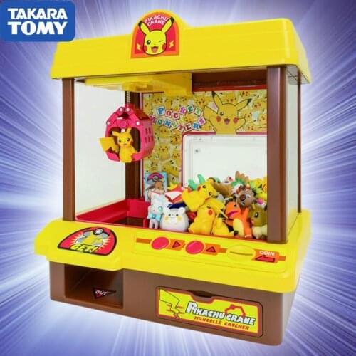 TOMY TOMICA Pikachu Grab Doll Machine Toy Elf Treasure Can Dream Pokemon