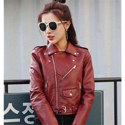 YINGAICONG Women's Leather Jackets