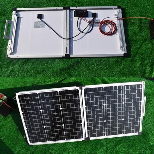 100W Rigid Solar Panel 2*50W 12V Temper Glass Photovoltaic PV Panels Monocrystalline Solar Cell 100w System For Hiking Camping