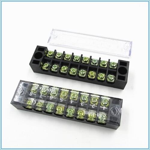 1Pcs Dual Row Screw Terminal Block Strip 600V 15A TB-1508