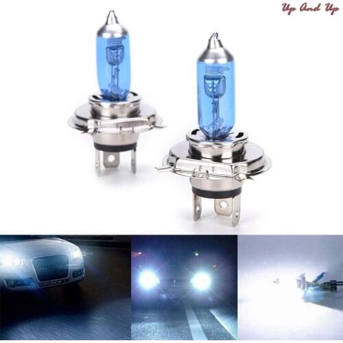 New 2PCS Car Auto H4 HID Xenon Super White Headlight 12V 55W Halogen Bulb Lamp Light