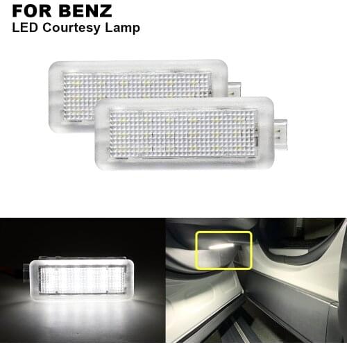 2Pcs White Welcome Lamp LED Step Courtesy Door Light For Benz CLA-Class(C117) 2013-2016 CLS-Class (W218/X218) 2010-2016