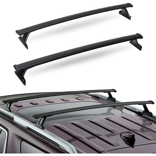2 Pieces Cross Bars Fit for 2018 2019 2020 C-h-e-v-r-o-l-e-t Traverse Black Baggage Luggage Roof Rack Crossbars