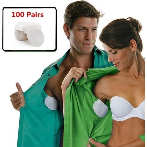 200Pcs/100Pairs Disposable Underarm Sweat Pads For Clothing Anti Sweat Armpit Absorbent Pads Summer Deodorants Shield Stickers