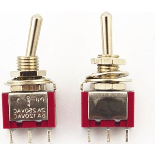 200pcs/Lot SPDT Momentary Miniature Rocker Toggle Switch,(ON)-OFF-(ON),2A/250VAC,5A/125VAC