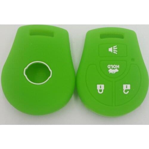 4PC Silicone Key Holder Keychain Keyless for Nissan Rogue X Trail Murano Patrol Maxima Altima 2017-2020 Car Key Cover Case Shell