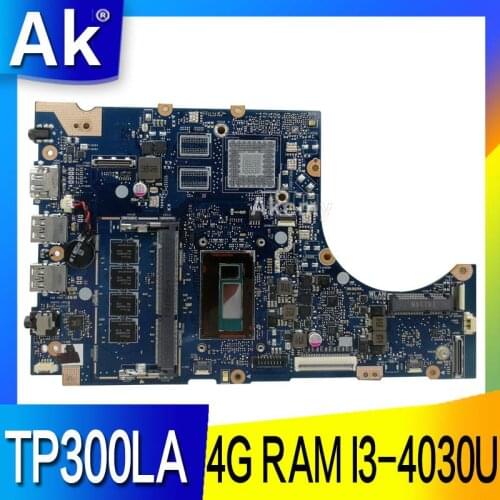 AK TP300LA Laptop motherboard for ASUS TP300LAB TP300LA Q302LA Q302L TP300 TP300L Test original mainboard 4G RAM I3-4030U
