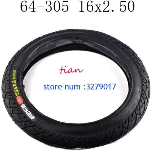Free Shipping New 16x2.50 64-305 tire and inner tube for Small BMX, Electric Bikes Kids Bikes and Scooters