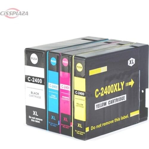 CISSPLAZA 4pcs compatible For Canon PGI-2400 PGI 2400 PGI2400 for Canon MAXIFY iB4040 MB5040 MB5340 printer