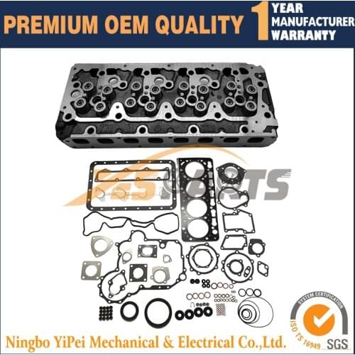 New V3300 V3300-DI Complete Cylinder Head with valve +gasket For Kubota Engine 16V