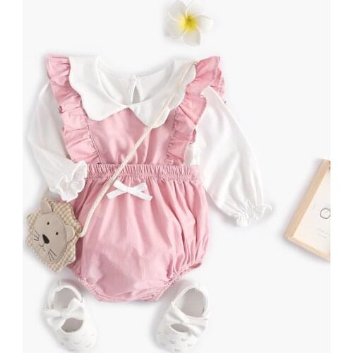 Baby Korean Newborn Childrens Spring/Summer Girl Baby Baby Clothes T-shirt Two-piece Set