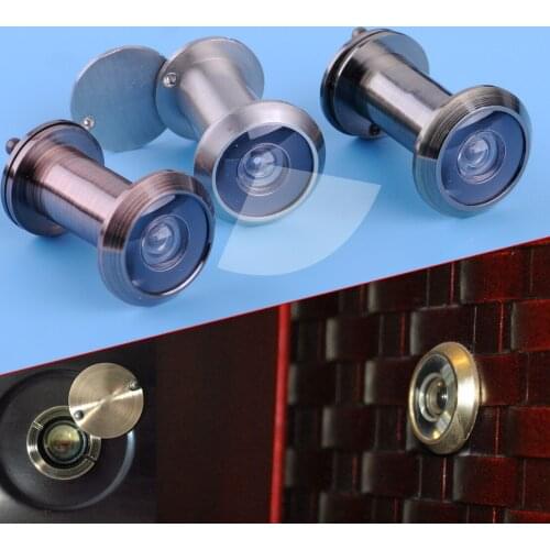 LETAOSK Home Security 16mm Door Eye Hole Peephole Viewer 200 Degree View Adjustable Glass Lens