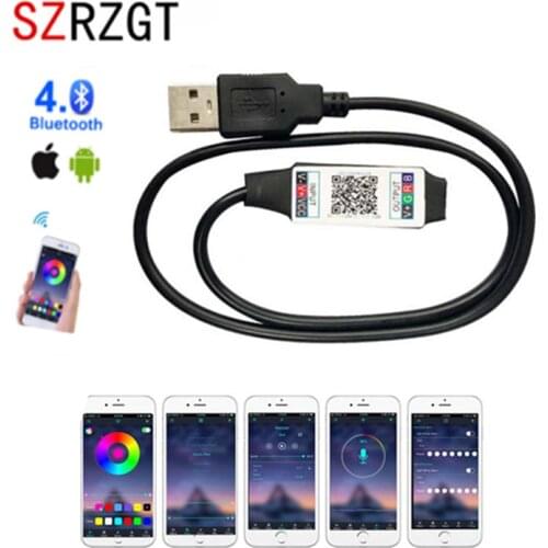 Mini RGB Bluetooth Controller USB 5V 12V 24V Music Bluetooth LED Controller Light Strip Controller For RGB LED Strip