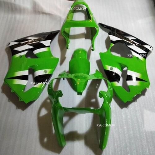 Motorbike Injection mold Green & Black body article for Kawasaki Ninja ZX6R 00-02 ZX-6R 2000 2001 2002 Fairings parts