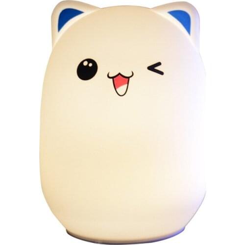 LED Nursery Night Light for Kids Cute Animal Silicone Portable and Rechargable Infant or Toddler Color Changing Bright Nighlight