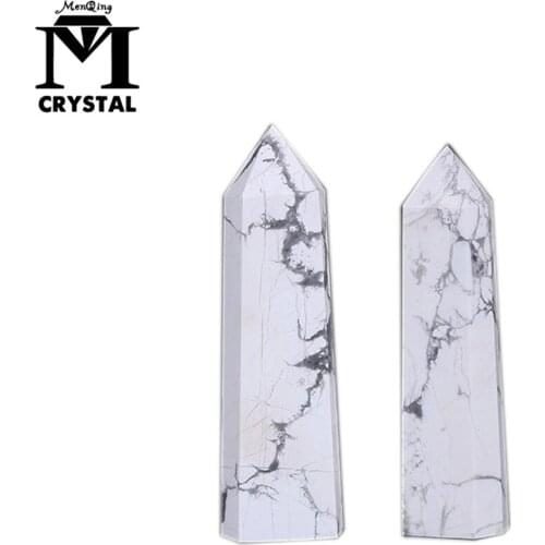 Natural Magnesite Crystal column Quartz Crystal Mineral Stone Point Healing Hexagonal Wand Treatment Stone