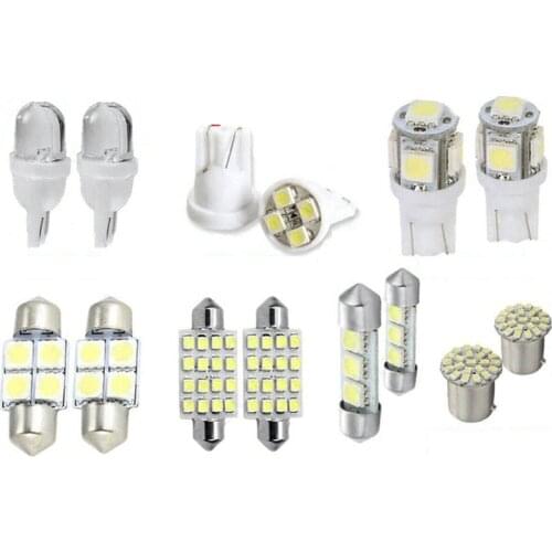 NEW-14Pcs LED Interior Package Kit for T10 36mm Map e License Plate Lights White