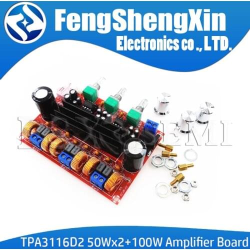 TPA3116D2 50Wx2+100W Amplifier Board 2.1 Channel Digital Subwoofer Power 12~24V