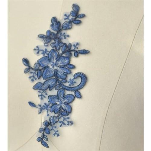 Multicolor Border Lace Flowers DIY Hair Accessories Lace Bridal Gown Wedding Shoes Head Ornaments Applique Patches
