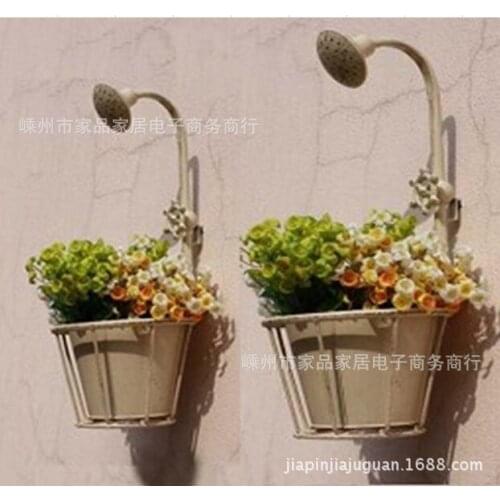 Garden Decor French country to do the old wrought iron flower pots faucet Wall Mural gardening groceries