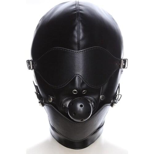 Sex Headgear with Mouth Ball Gag Fetish Sex Toys Restraints Erotic Sex Adult Games for Couples