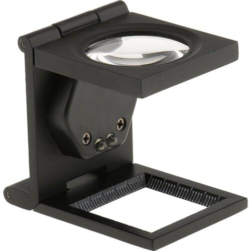 Foldable Magnifier LED Light 10x Magnification Magnifying Glass Jewelry Tool