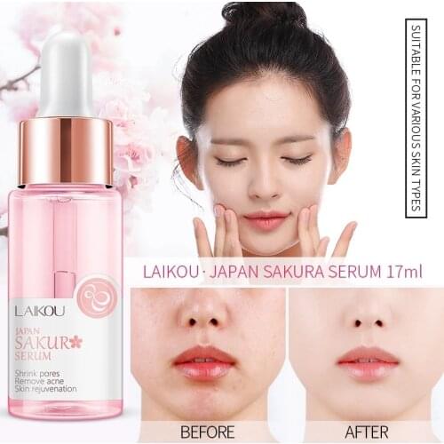 Sakura Serum Hyaluronic Acid 17ml Shrink Pores Remove Acne Whitening Skin Rejuvenation Face Serum Skin Care