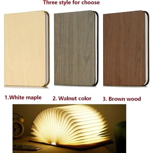 USB LED Book Lights Home Bedside Reading Lighting Rechargeable Magnetic Colorful Foldable Wooden Desk Lamp Green/Red/Warm/Blue