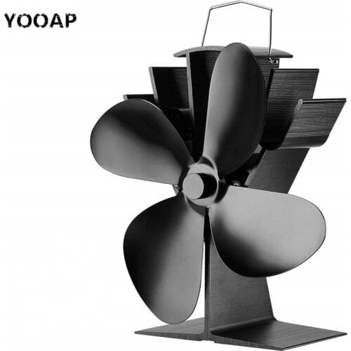 2020 Stove fan New Professional fireplace tool kit heat-driven 4-blade furnace fan silent operation fan for stove