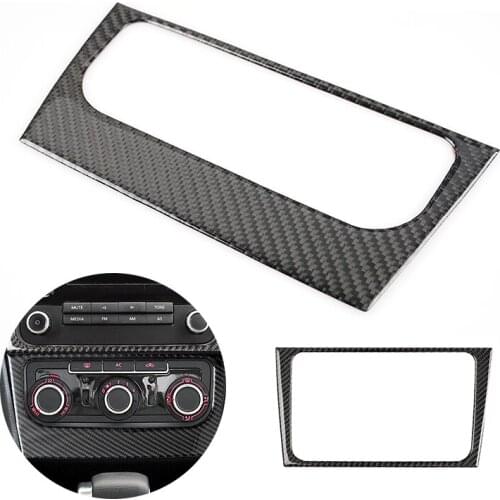 For VW Golf 6 MK6 2010 2011 2012 2013 Car Interior Center Console CD Panel Volume Switch Cover Carbon Fiber Decor