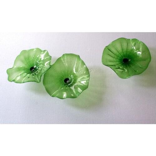 Blown Glass Wall Art Custom Made Plates Multi Color Decorative Murano Glass Hotel Wall Lighting