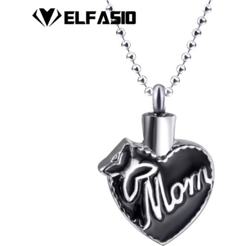 Womens Hearts Pendant Necklace Mom Keepsake Memorial Stainless Steel urn pendants for ash Chain Jewelry Set