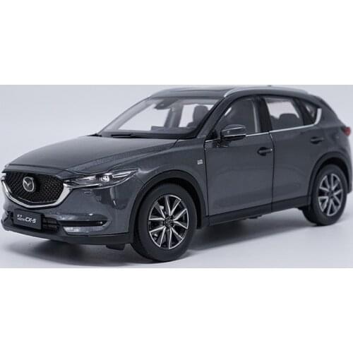 1:18 Diecast Model for Mazda CX-5 2018 Gray SUV Alloy Toy Car Miniature Collection Gift CX5 CX 5