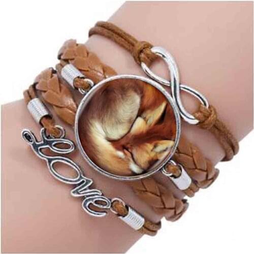 1pcs/lot Fox Steel bracelet Long Chian Statement Handmade Fashion bracelets For Women Jewelry