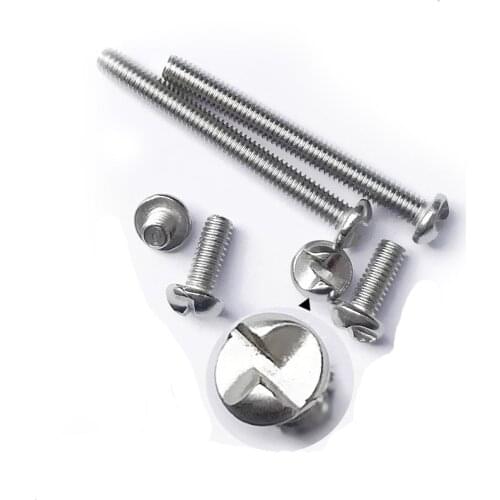 10pcs M4 M5 M6 M8 one way screws round head unidirectional S-type slot screw 304 stainless steel bolts anti theft bolt