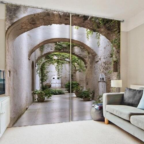 Building expansion space curtains Printing custom 3d curtains personality modern and simple