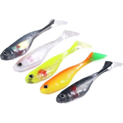5pcs/lot Carp Fishing Soft Lure 5g/88mm Silicone Bait Fishing Shad Fishing Worm Swimbaits Jig Head Soft Lure Fly Fishing Bait