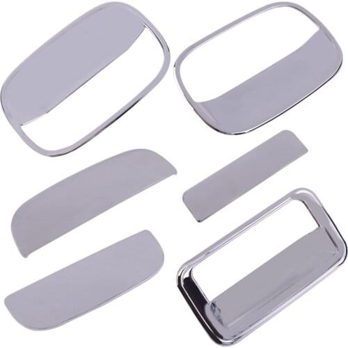 6pcs Door Handle and Tailgate Handle Cover Bowl Chrome fIt for Suzuki Jimny 2007 2008-2010 2011 2012 2013 2014 2015 2016 2017
