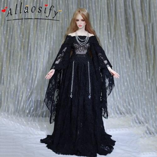 Allaosify Bjd Doll 1/3 1/4 1/6 Wedding Dress Handmade Lace Dress