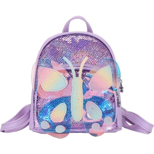Butterfly Sequins Childrens Backpack Kids School Bags for Teenage Girls Backpack Cartoon Cute Backpacks Large Mochila Infantil