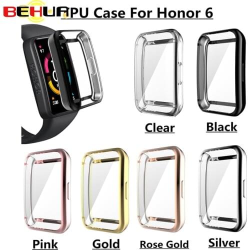 BEHUA For Huawei Honor Band 6 Watch Case Soft TPU Protective Cover For Honor 6 Full Screen Protector Cases Frame Bumper Shell
