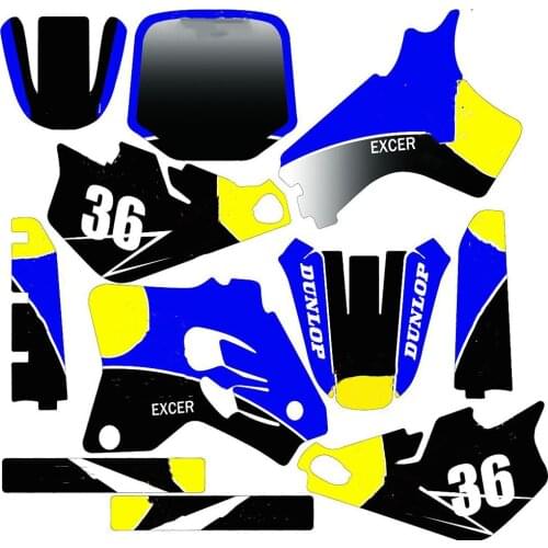 Free Custom Motorcycle 3M graphics stickers BACKGROUND decals For Yamaha YZ80 YZ 80 1993 1994 1995 1996 1997 1998 1999 2000 2001