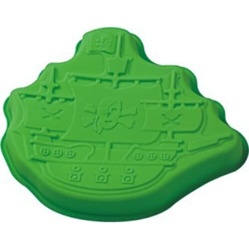 32.5*29*4CM Large Pirate Ship silicone mold fondant cake chocolate mould kitchen diy tools